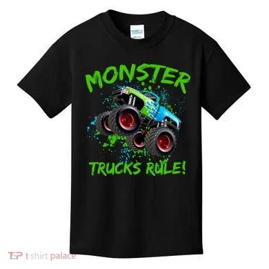 Monster Trucks Rule Kids T-Shirt