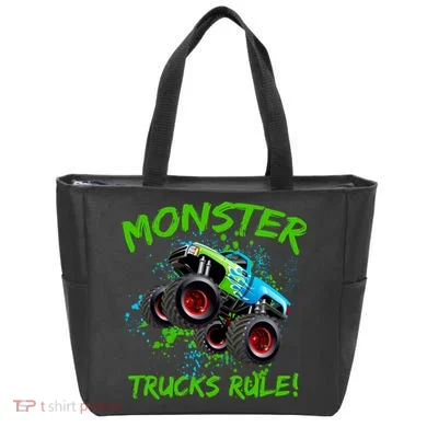 Monster Trucks Rule Tote Bag
