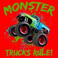 Monster Trucks Rule Santa Hat thumb 1