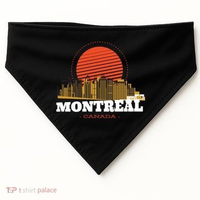 Montreal Canada Skyline USA-Made Doggie Bandana