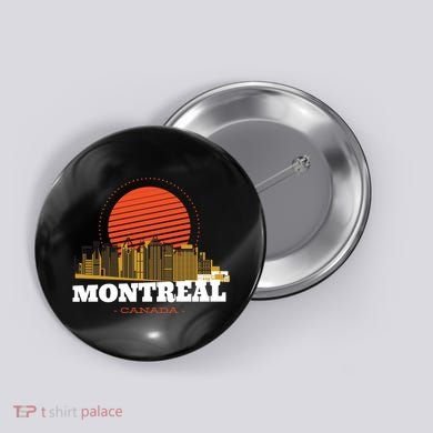 Montreal Canada Skyline Button