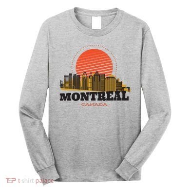 Montreal Canada Skyline Long Sleeve Shirt