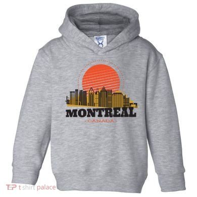 Montreal Canada Skyline Toddler Hoodie