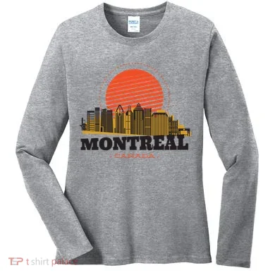Montreal Canada Skyline Women's Long Sleeve Shirt