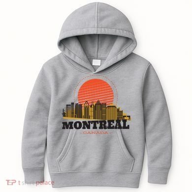 Montreal Canada Skyline Kids Hoodie