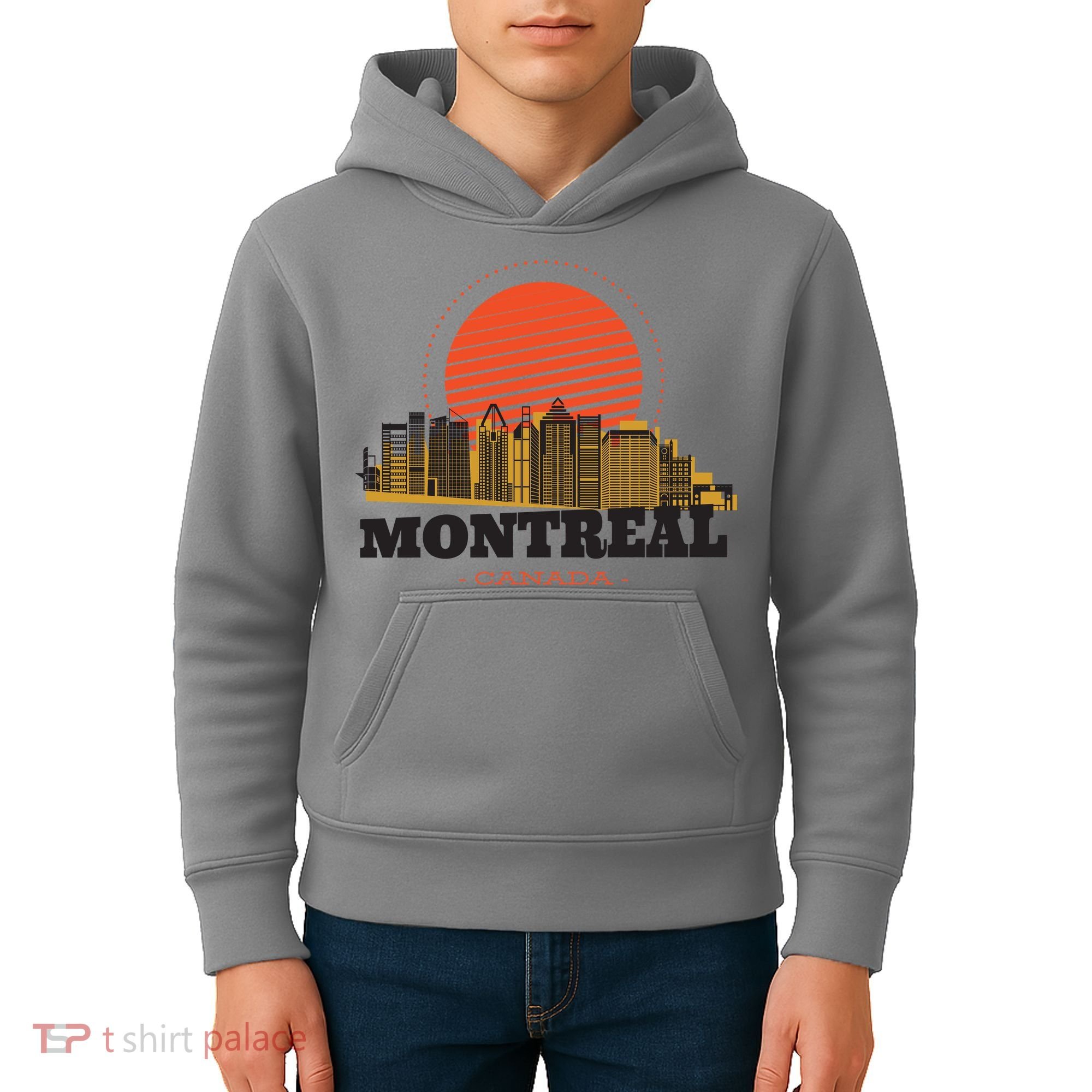 Montreal Canada Skyline Kids Hoodie