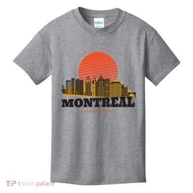 Montreal Canada Skyline Kids T-Shirt