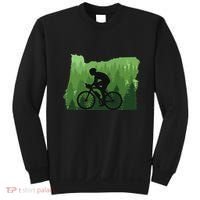 Map Of Oregon Mountain Bike Rider Mtb Biking Mountain Biker Sweatshirt thumb 0