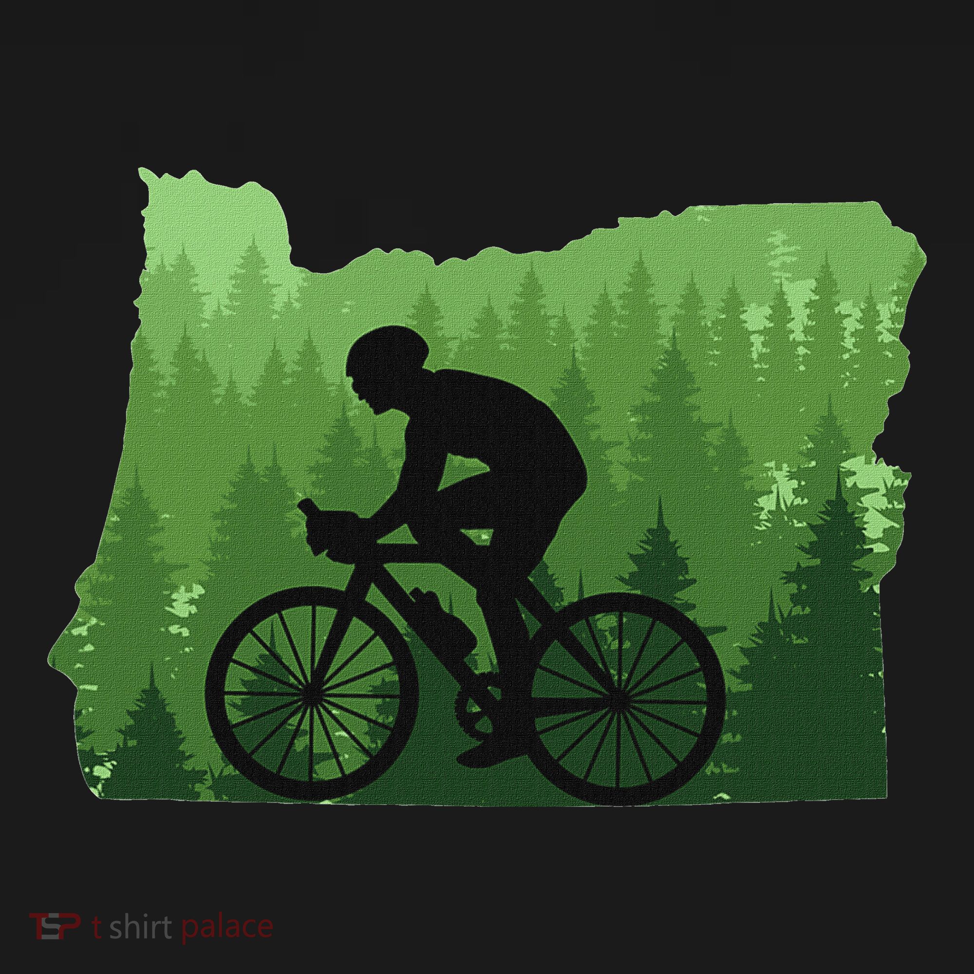 Map Of Oregon Mountain Bike Rider Mtb Biking Mountain Biker Polo