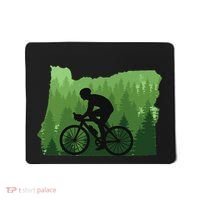 Map Of Oregon Mountain Bike Rider Mtb Biking Mountain Biker Mousepad thumb 0