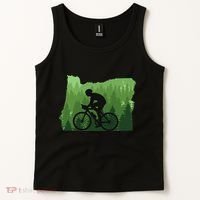 Map Of Oregon Mountain Bike Rider Mtb Biking Mountain Biker Tank Top thumb 2