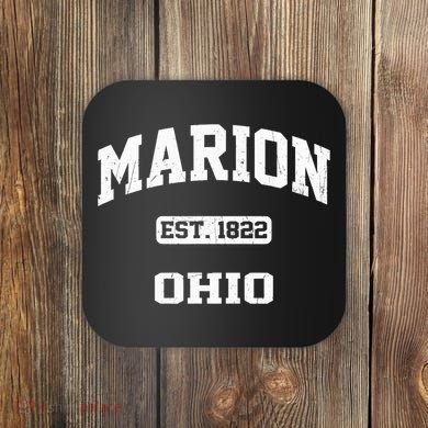 Marion Ohio OH Vintage State Athletic Style Coaster