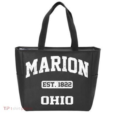 Marion Ohio OH Vintage State Athletic Style Tote Bag