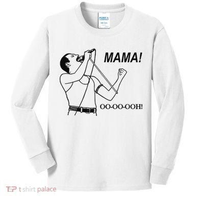 Mama Oo Oo Ooh Queen Music Lover Kids Long Sleeve Shirt