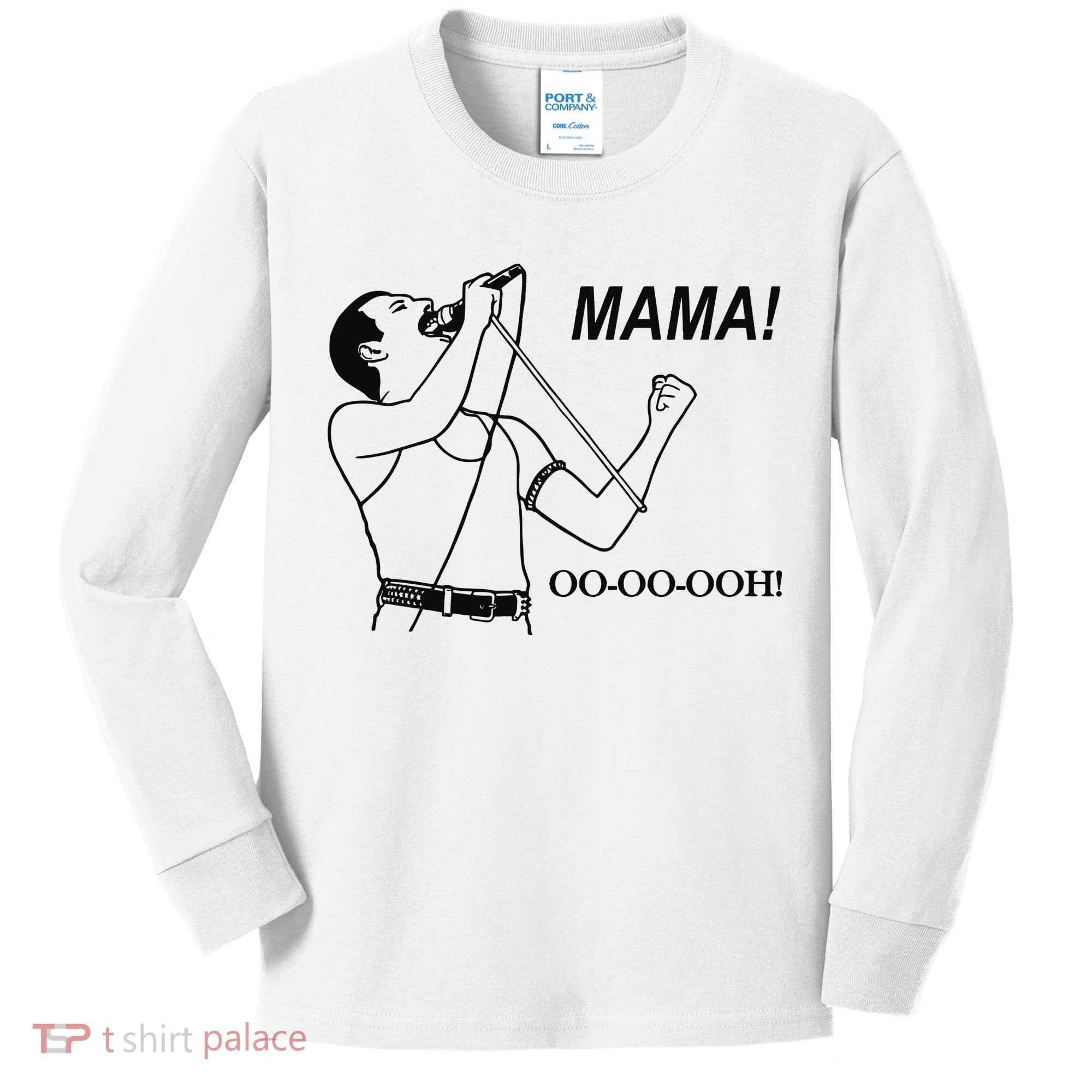 Mama Oo Oo Ooh Queen Music Lover Kids Long Sleeve Shirt