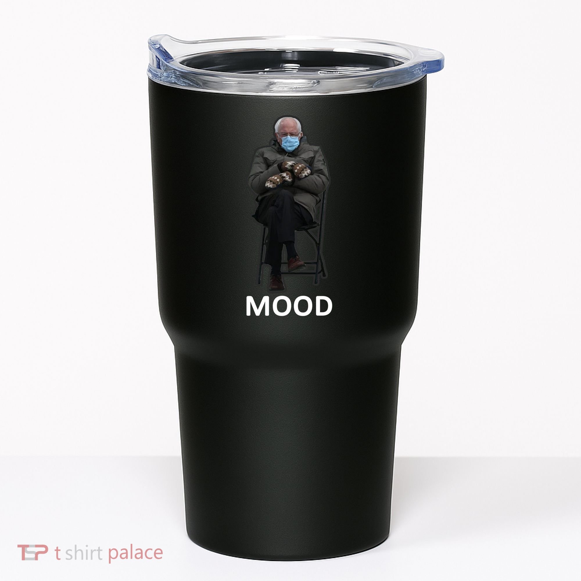 Mood Bernie Sanders Mittens Inauguration Tumbler