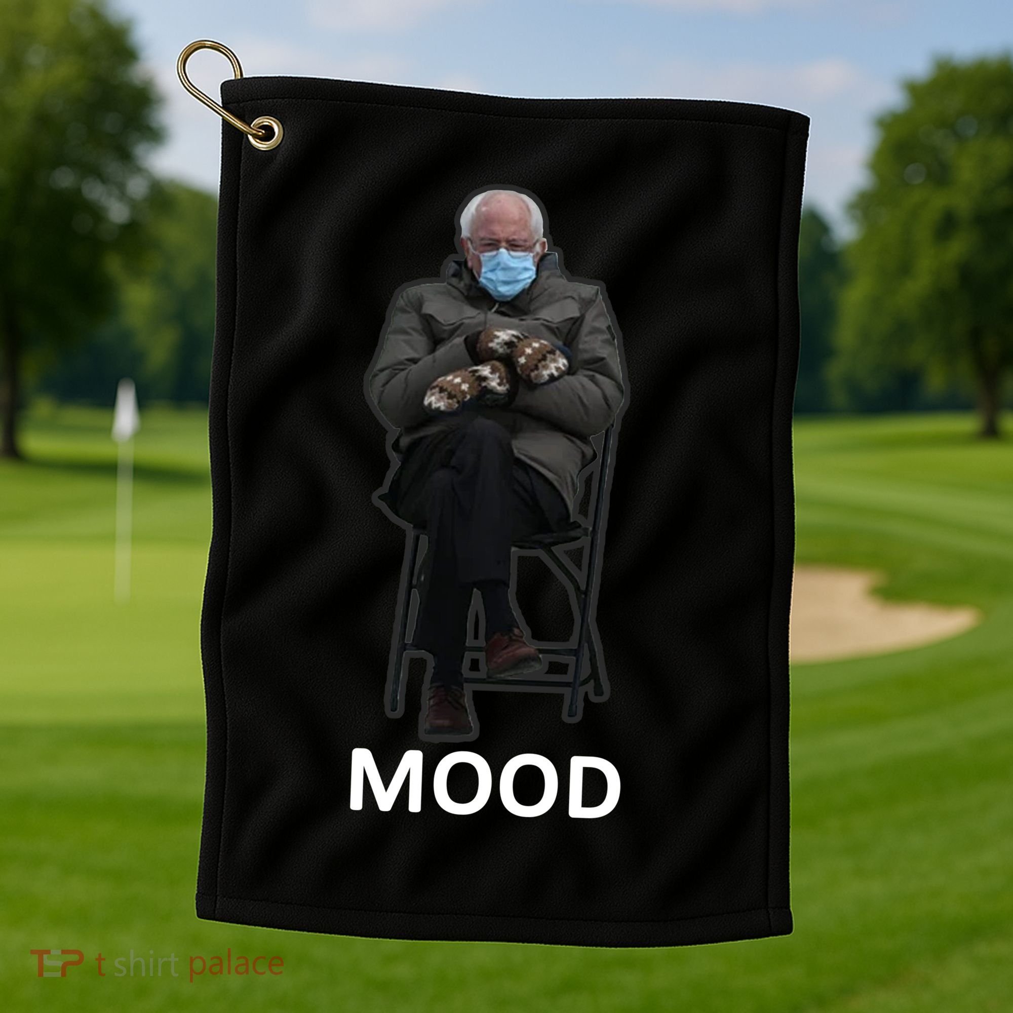 Mood Bernie Sanders Mittens Inauguration Golf Towel