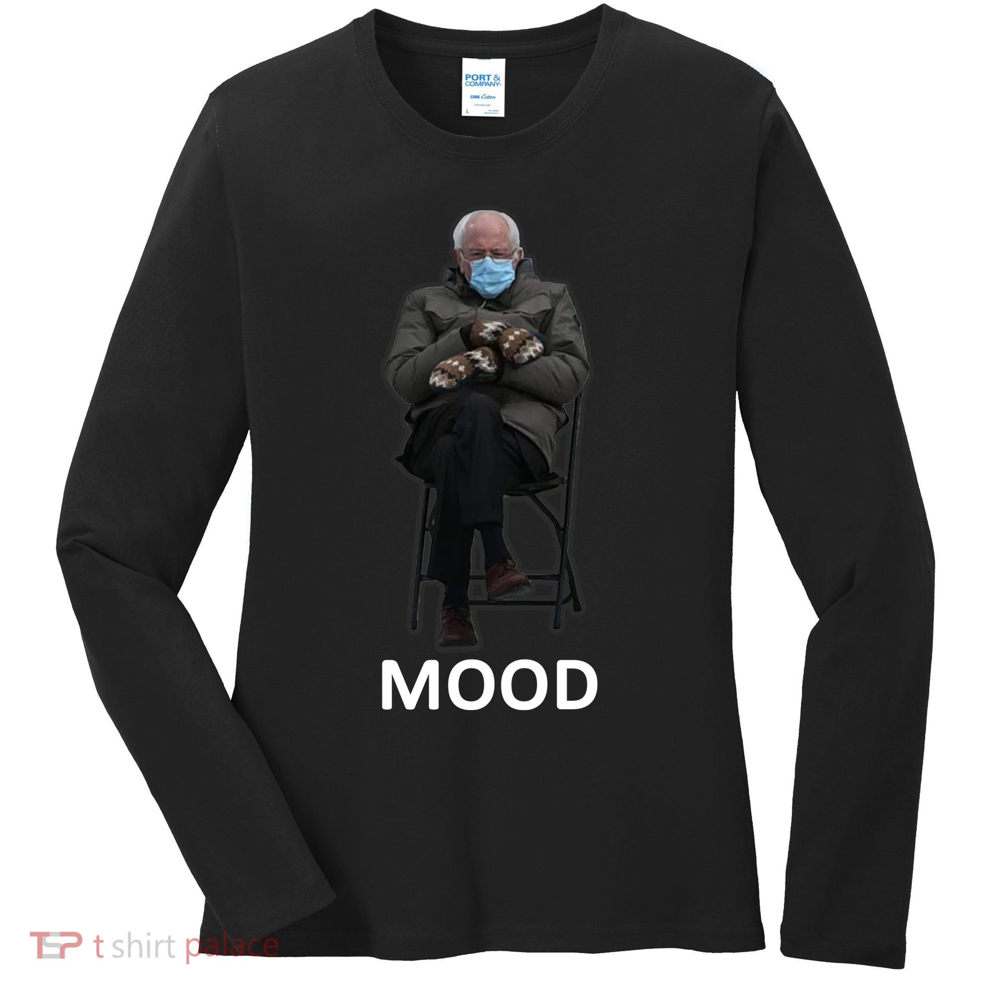 Mood Bernie Sanders Mittens Inauguration Women's Long Sleeve Shirt