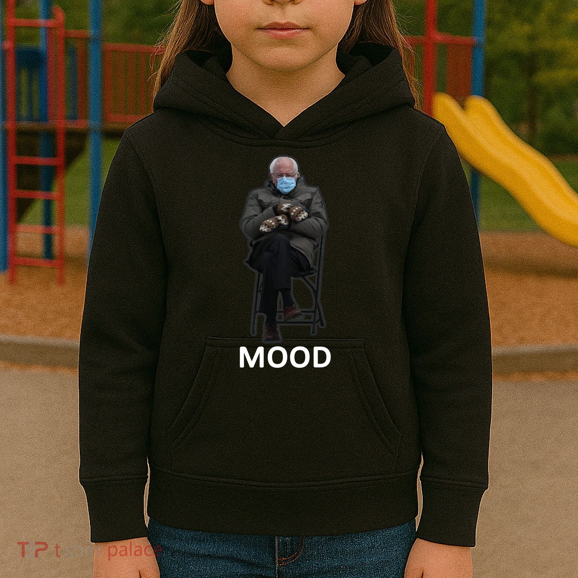 Mood Bernie Sanders Mittens Inauguration Kids Hoodie