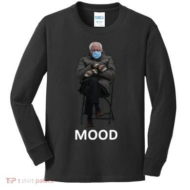 Mood Bernie Sanders Mittens Inauguration Kids Long Sleeve Shirt
