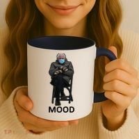 Mood Bernie Sanders Mittens Inauguration Coffee Mug thumb 3