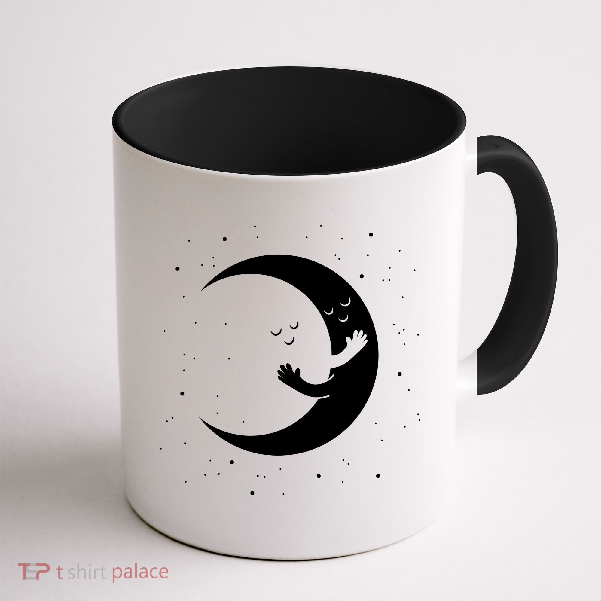 Moon Hug Sky Filled With Stars Coffee Mug