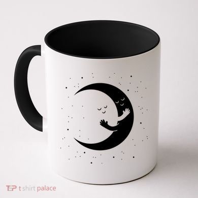 Moon Hug Sky Filled With Stars Coffee Mug