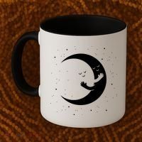 Moon Hug Sky Filled With Stars Coffee Mug thumb 2