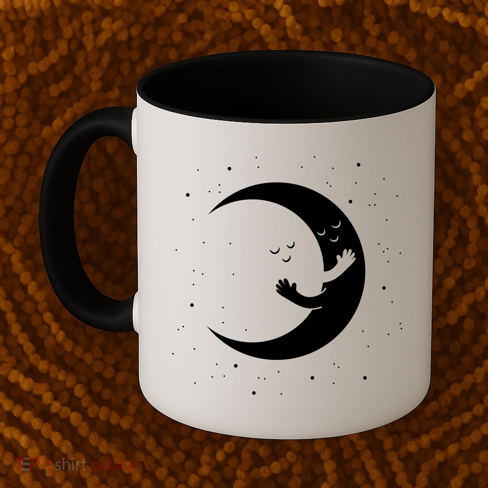 Moon Hug Sky Filled With Stars Coffee Mug