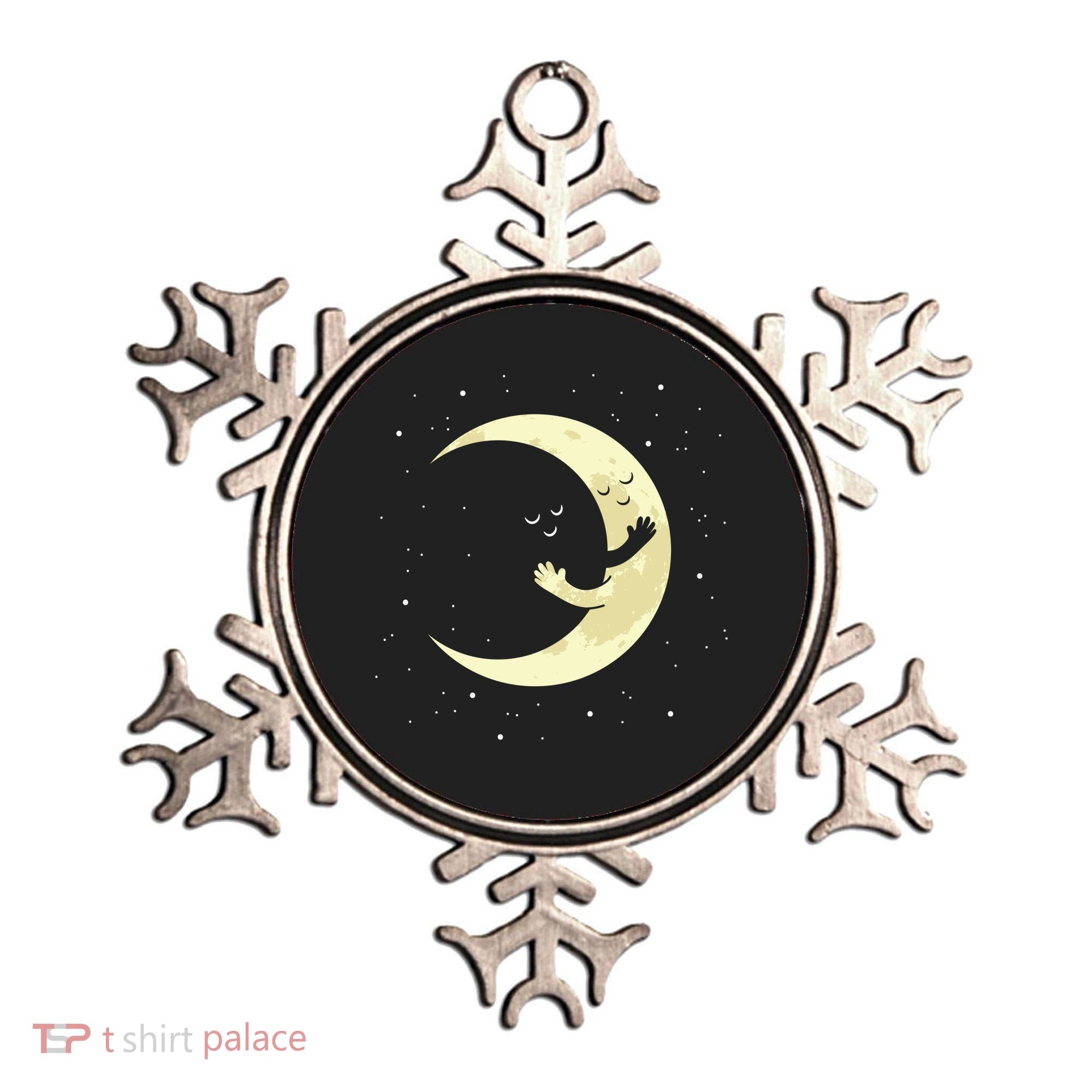 Moon Hug Sky Filled With Stars Ornament
