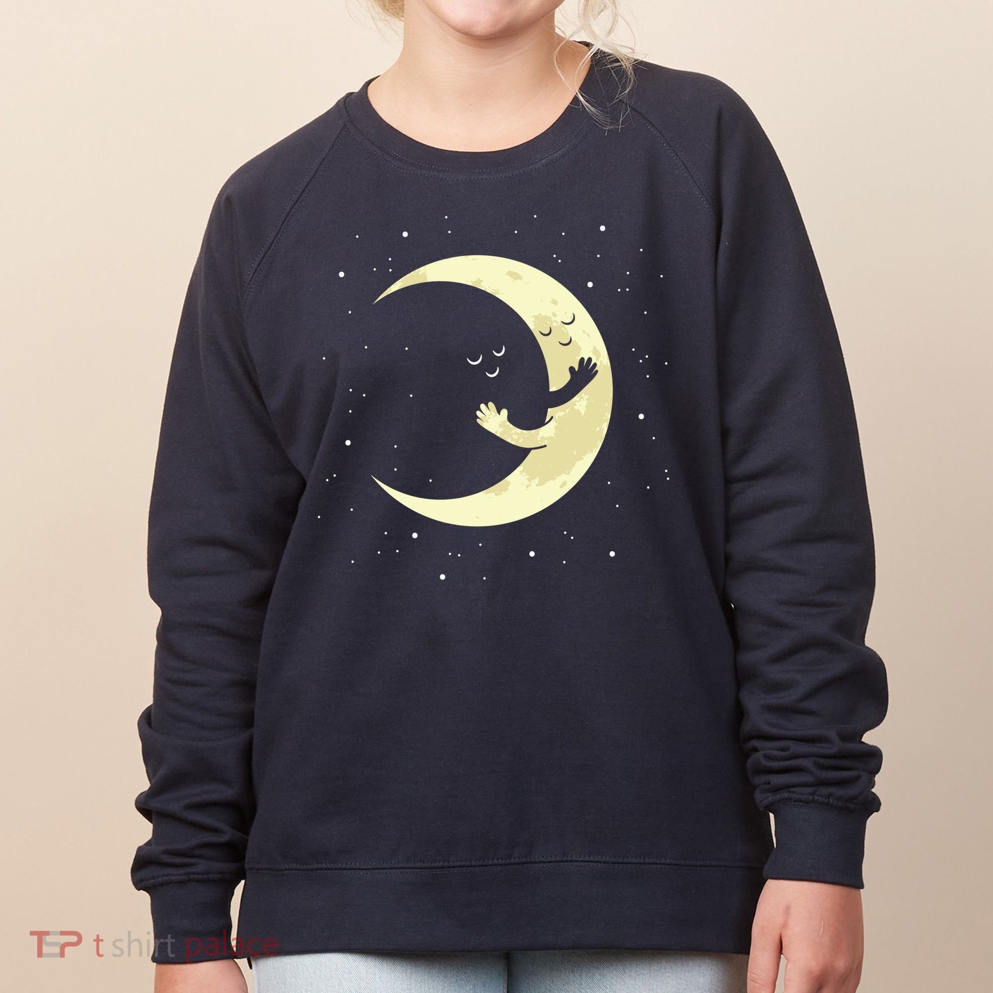 Moon Hug Sky Filled With Stars Women's Sweatshirt