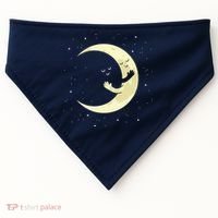 Moon Hug Sky Filled With Stars USA-Made Doggie Bandana thumb 0