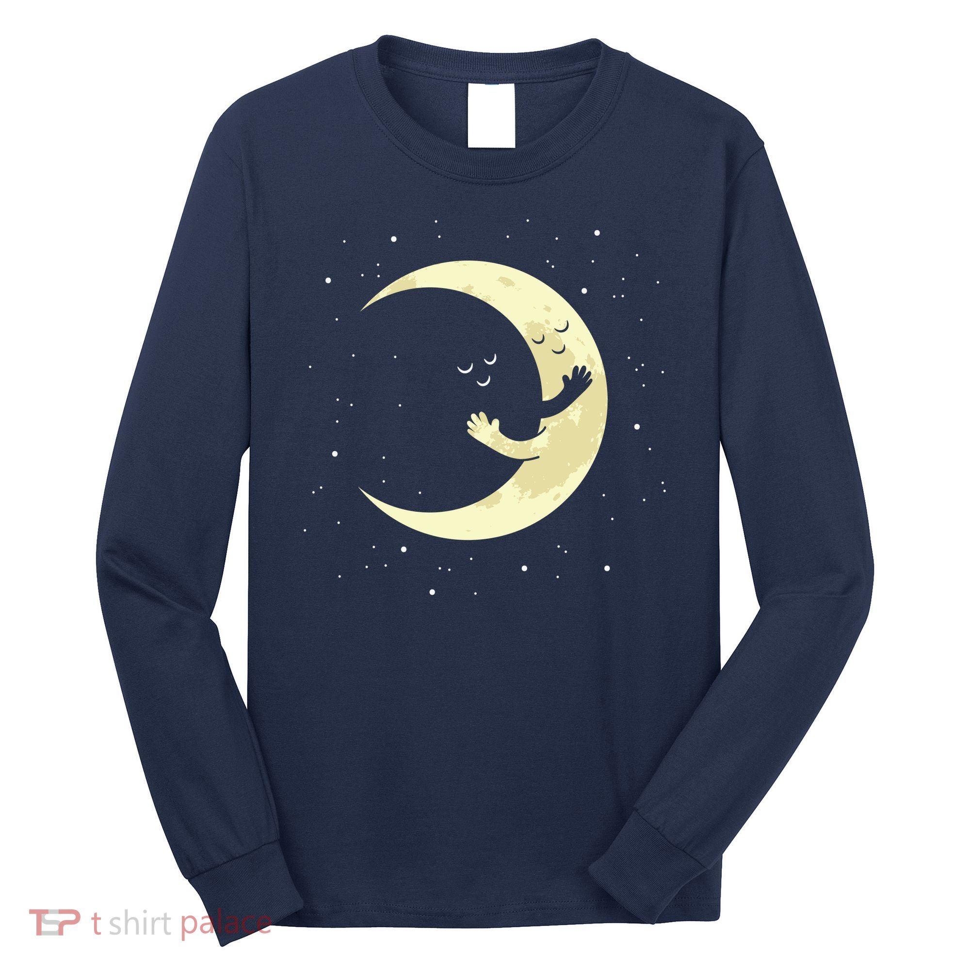 Moon Hug Sky Filled With Stars Long Sleeve Shirt