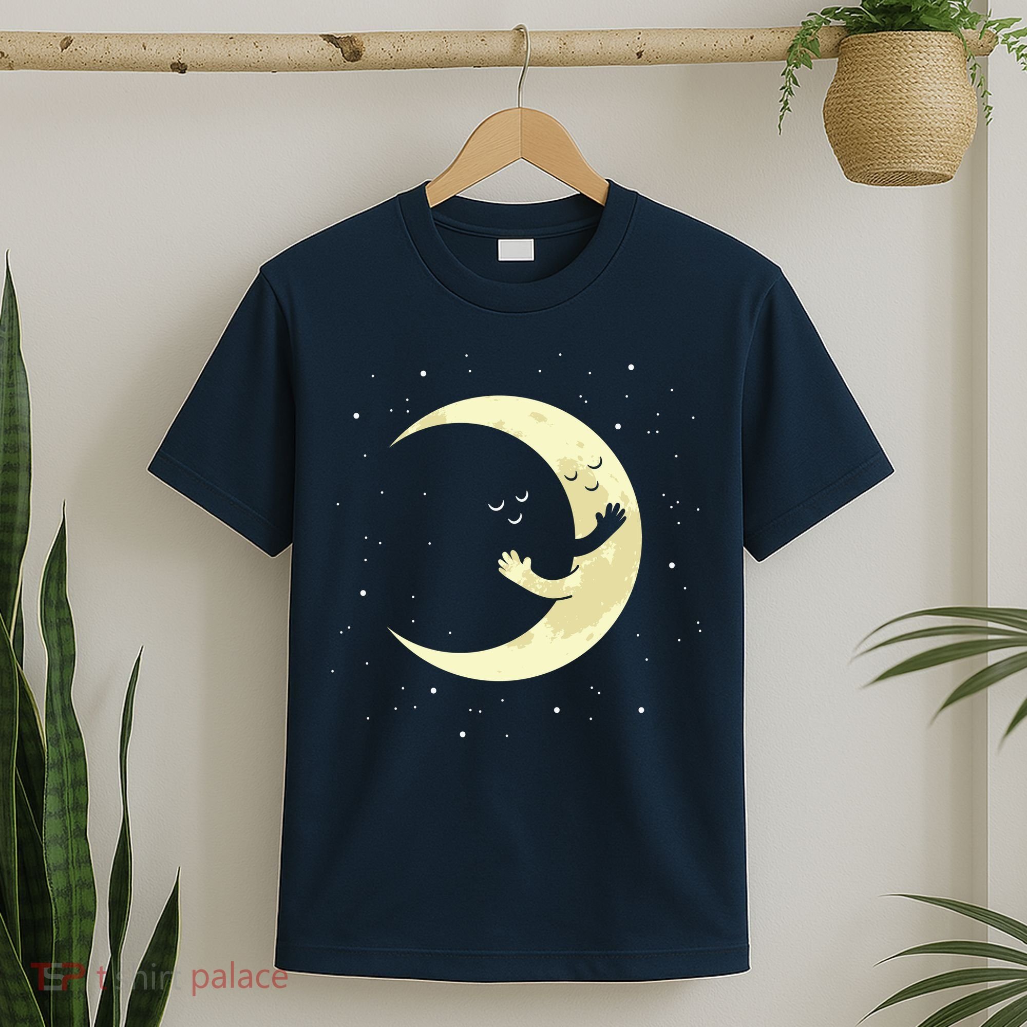Moon Hug Sky Filled With Stars T-Shirt