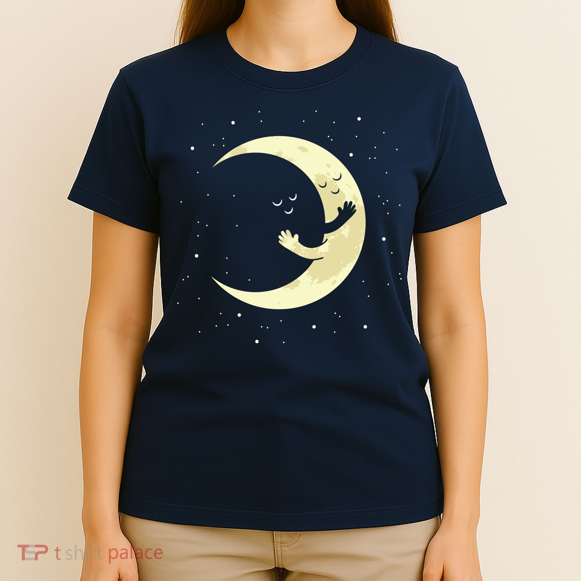 Moon Hug Sky Filled With Stars T-Shirt