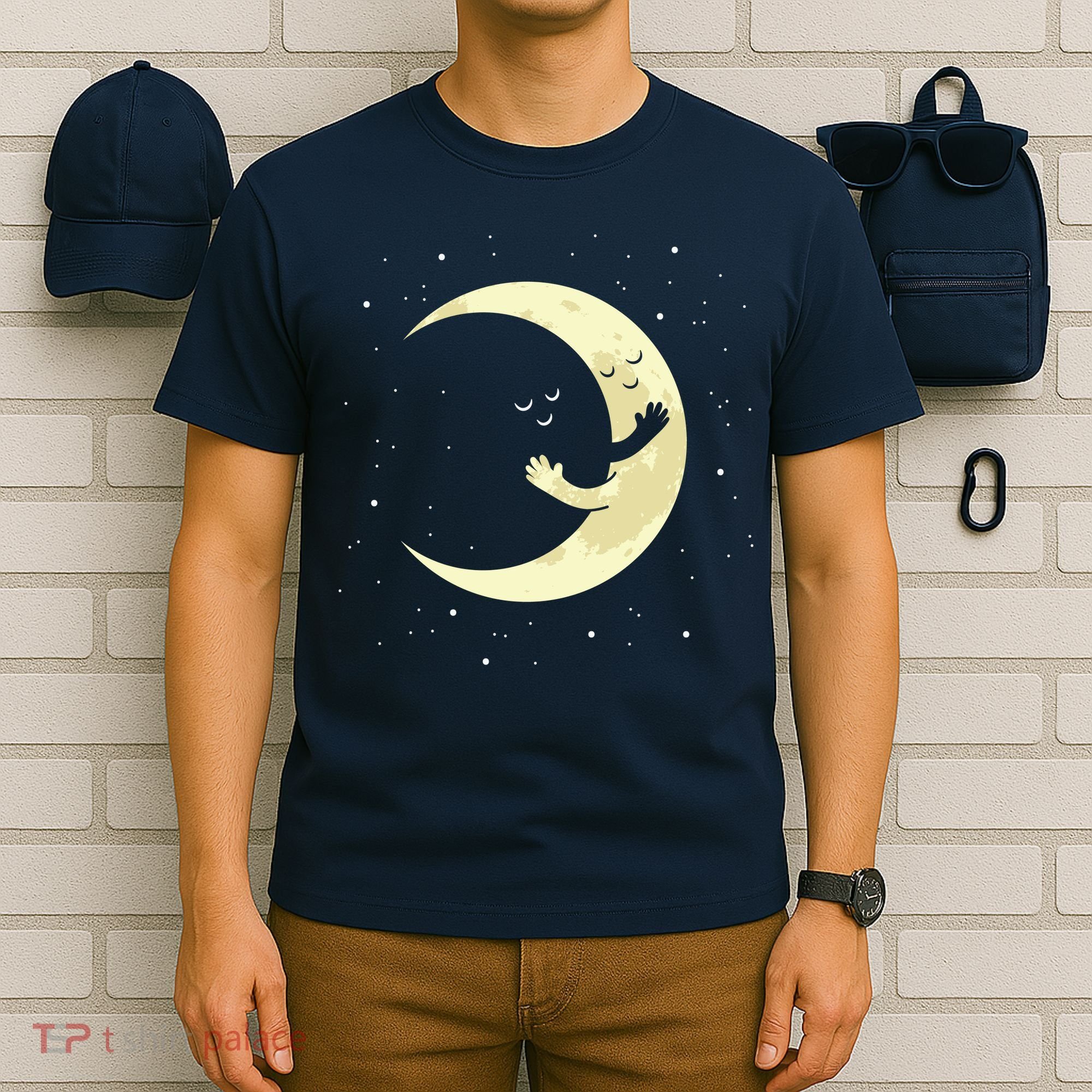 Moon Hug Sky Filled With Stars T-Shirt