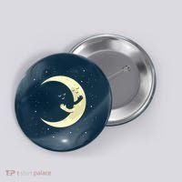 Moon Hug Sky Filled With Stars Button thumb 0