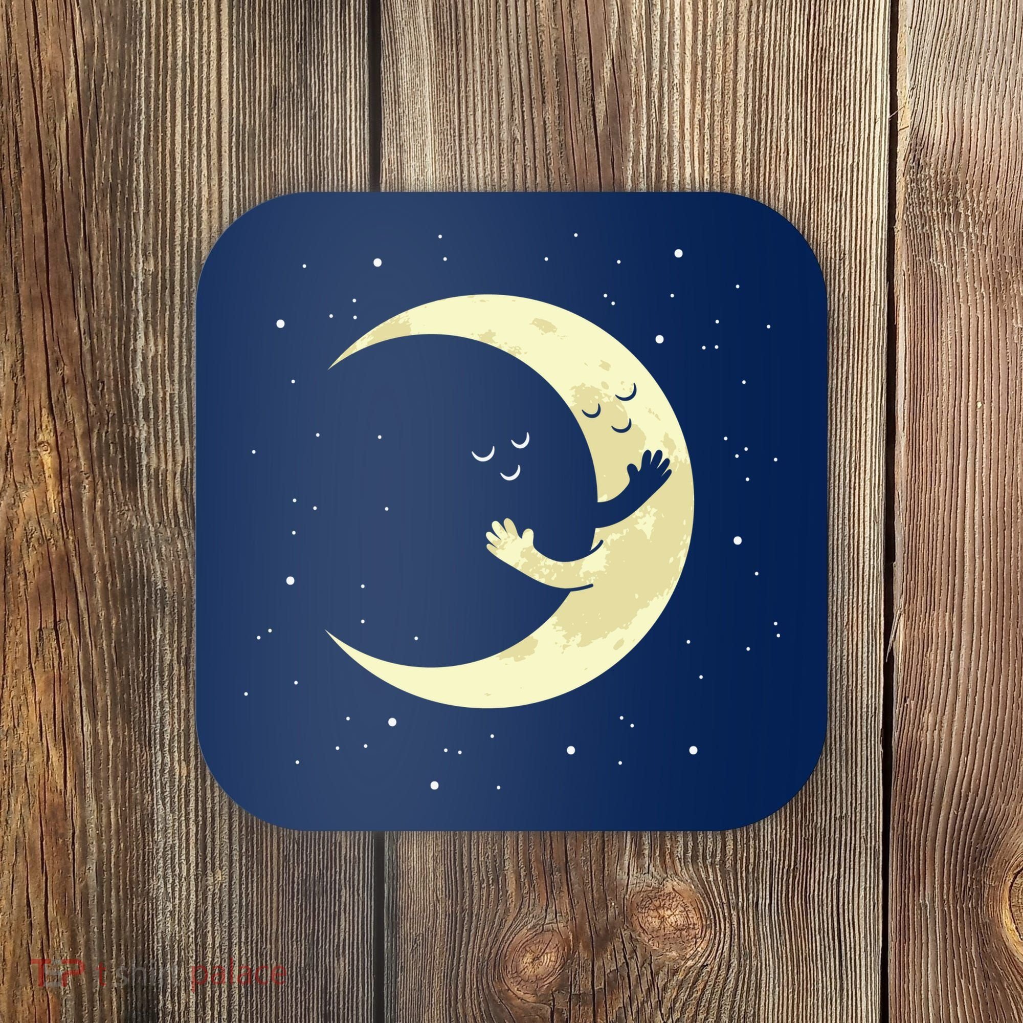 Moon Hug Sky Filled With Stars Coaster