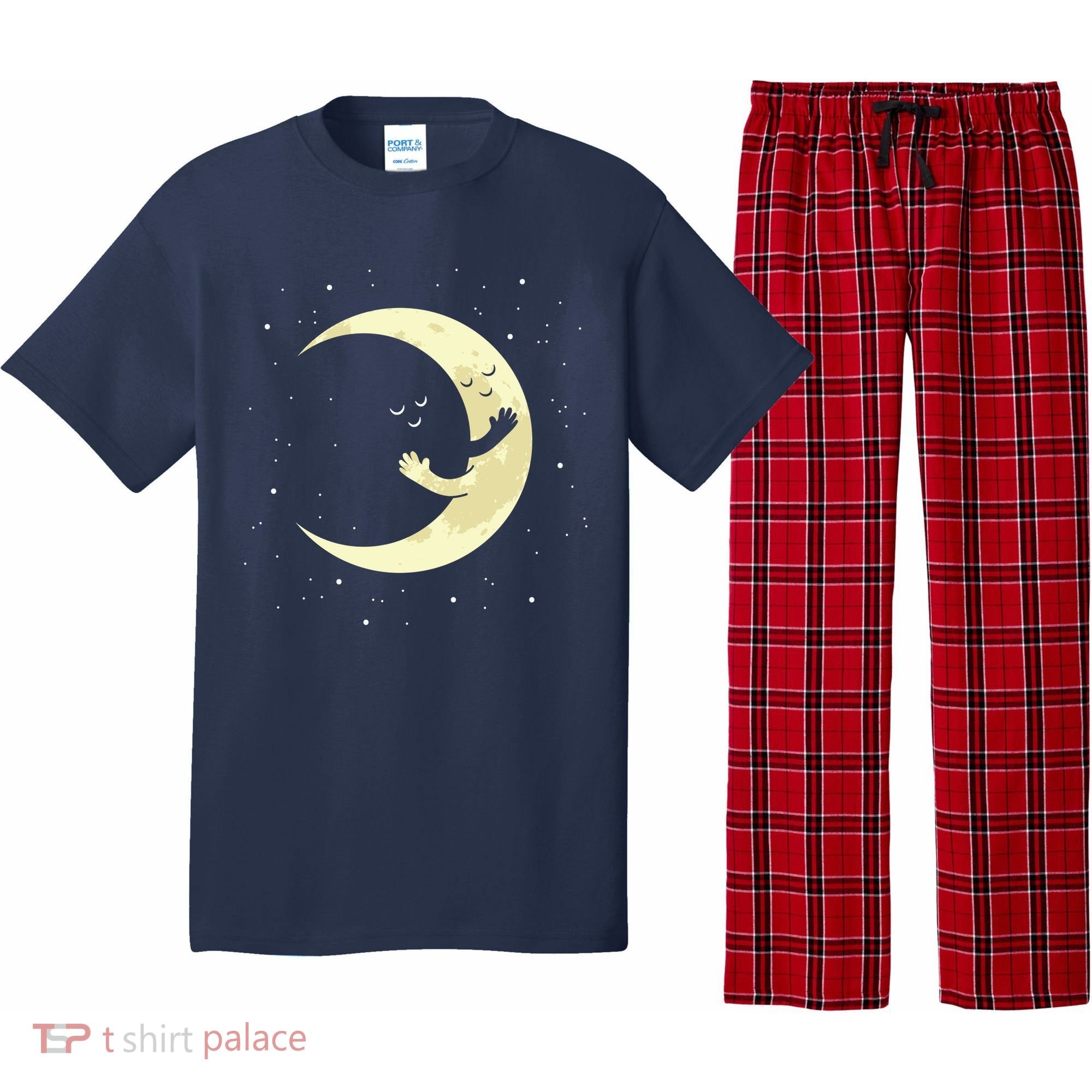 Moon Hug Sky Filled With Stars Pajama Set