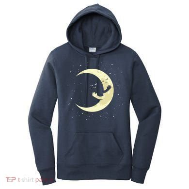Moon Hug Sky Filled With Stars Women's Hoodie