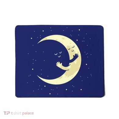Moon Hug Sky Filled With Stars Mousepad