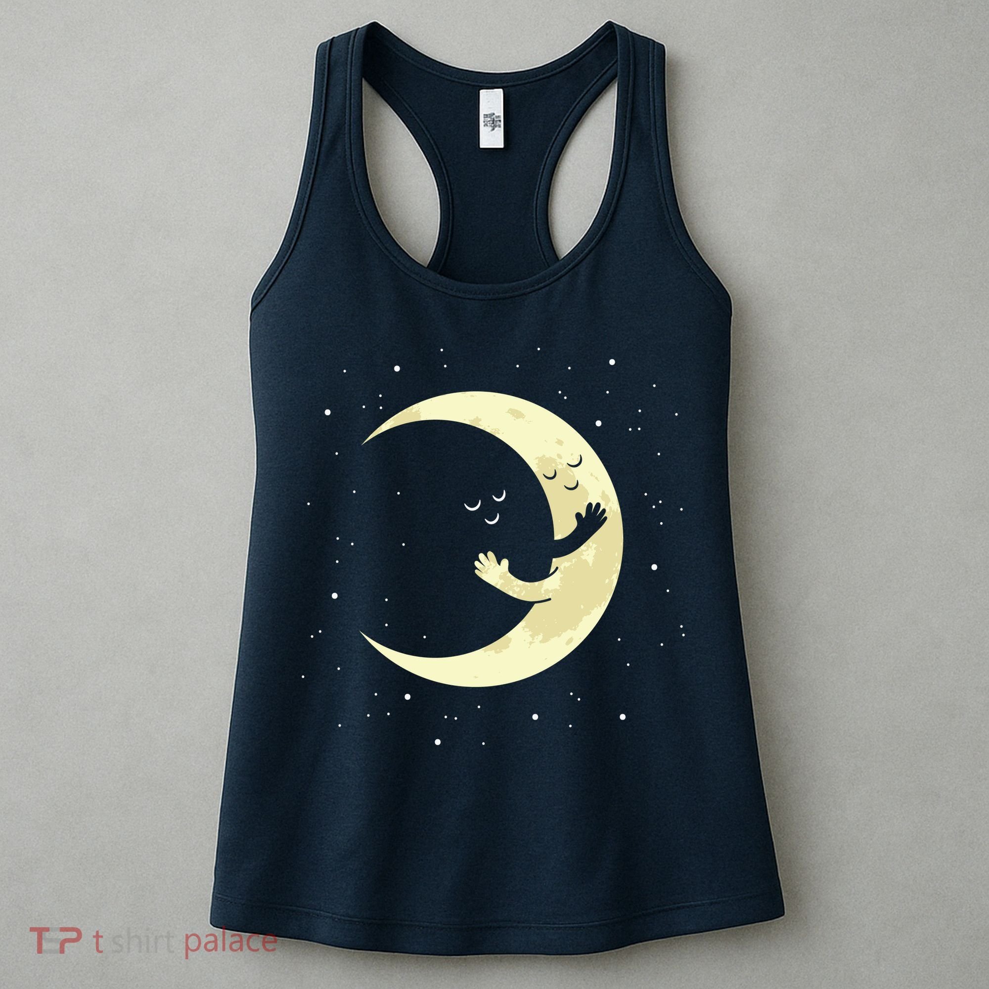 Moon Hug Sky Filled With Stars Women's Tank Top