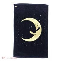 Moon Hug Sky Filled With Stars Golf Towel thumb 0