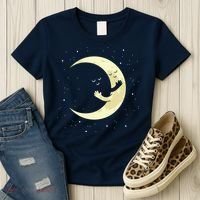 Moon Hug Sky Filled With Stars Women's T-Shirt thumb 3