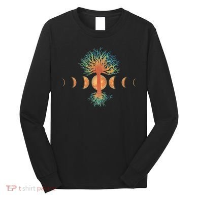 Moon Phases Tree Of Life Long Sleeve Shirt