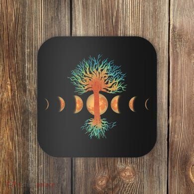 Moon Phases Tree Of Life Coaster