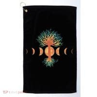 Moon Phases Tree Of Life Golf Towel thumb 0