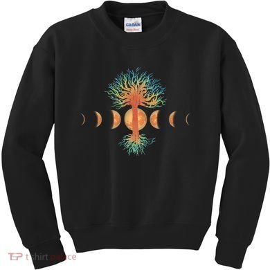 Moon Phases Tree Of Life Kids Sweatshirt