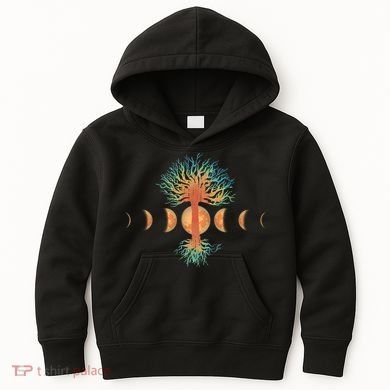 Moon Phases Tree Of Life Kids Hoodie