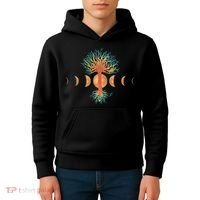 Moon Phases Tree Of Life Kids Hoodie thumb 4